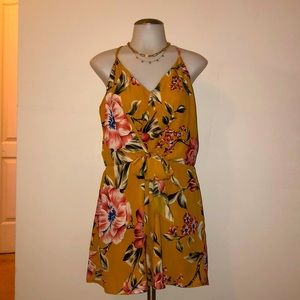 Yellow Floral Romper